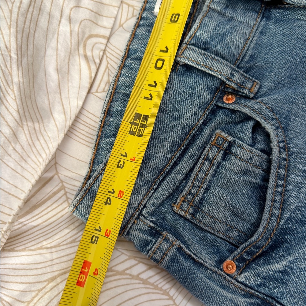 Zara Wide-Leg Flare Jeans - Medium Blue Denim - Picture 9 of 11